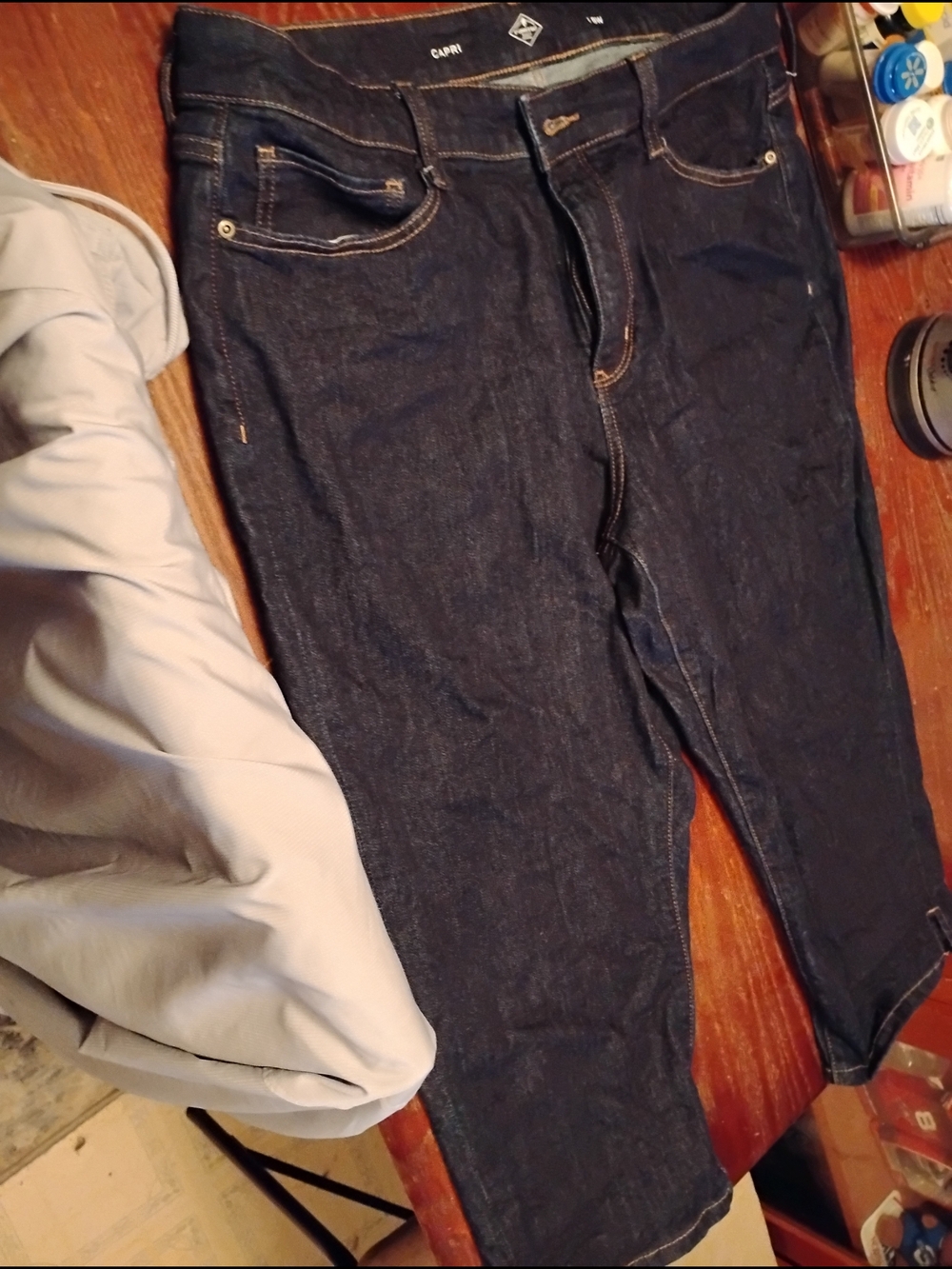 St. John's Bay Dark Blue Womens Capri Jeans